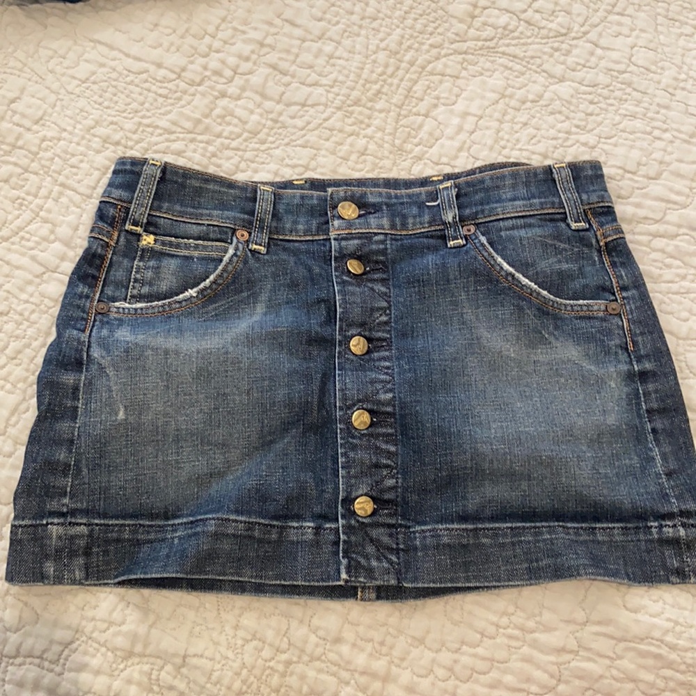 Citizens of Humanity Button Down Jean Skirt